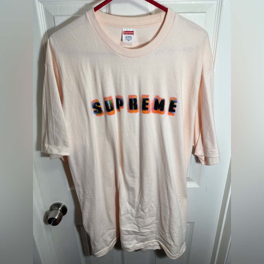 Pale Pink Supreme Stencil Tee Size X large